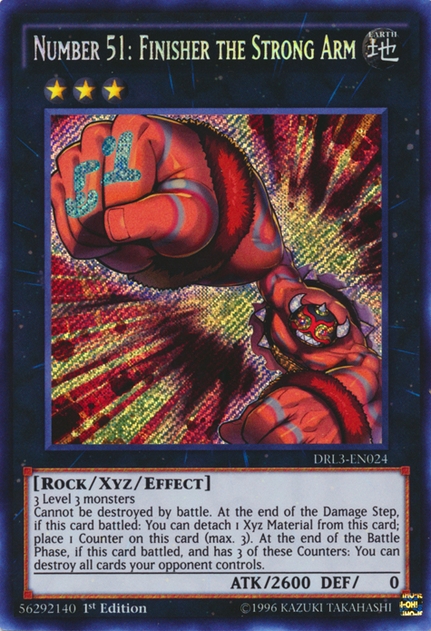 Number 51: Finisher the Strong Arm [DRL3-EN024] Secret Rare | Dragon's Lair Comics and Fantasy Houston TX