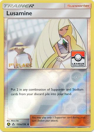 Lusamine (153a/156) (League Challenge Alt Art 1st Place) [Sun & Moon: Ultra Prism] | Dragon's Lair Comics and Fantasy Houston TX
