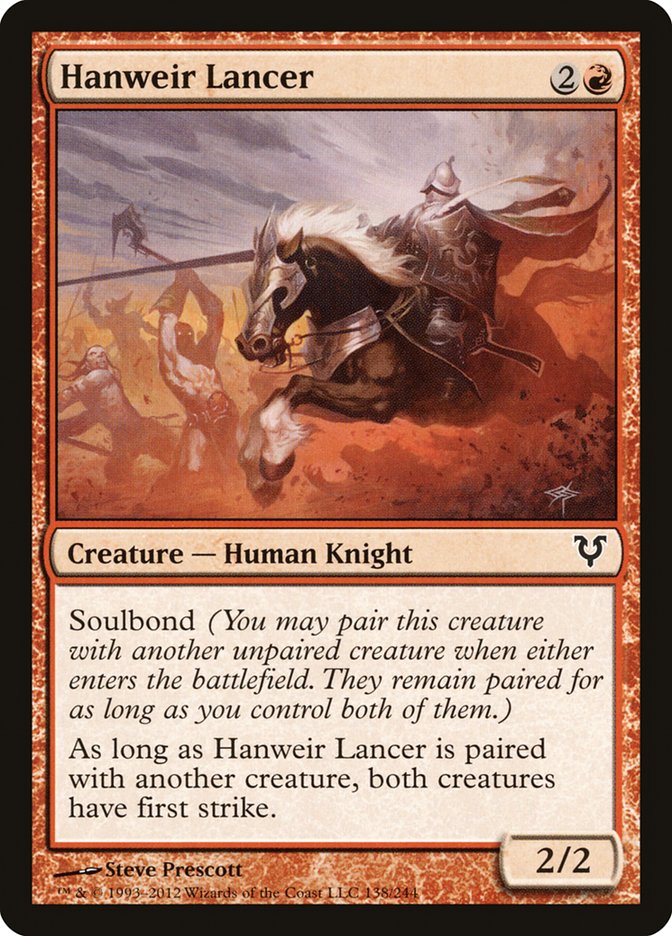 Hanweir Lancer [Avacyn Restored] | Dragon's Lair Comics and Fantasy Houston TX