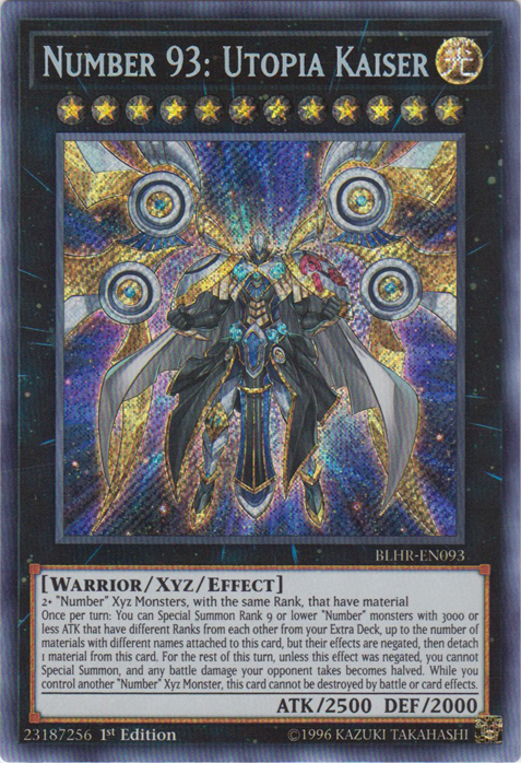 Number 93: Utopia Kaiser [BLHR-EN093] Secret Rare | Dragon's Lair Comics and Fantasy Houston TX