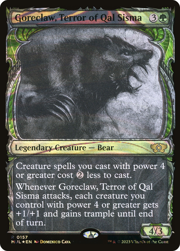 Goreclaw, Terror of Qal Sisma (Halo Foil) [Multiverse Legends] | Dragon's Lair Comics and Fantasy Houston TX