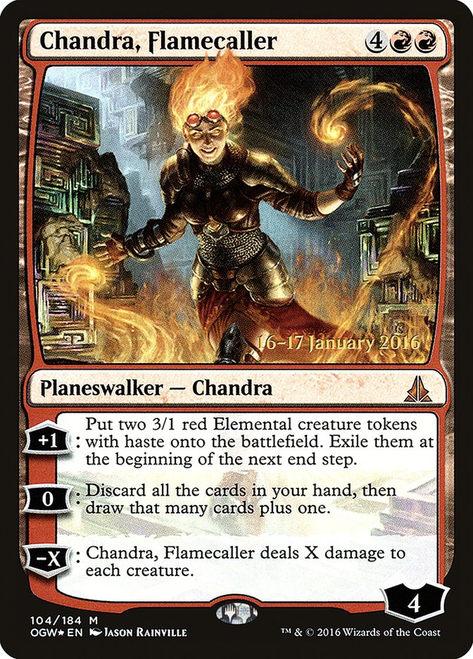 Chandra, Flamecaller [Oath of the Gatewatch Prerelease Promos] | Dragon's Lair Comics and Fantasy Houston TX