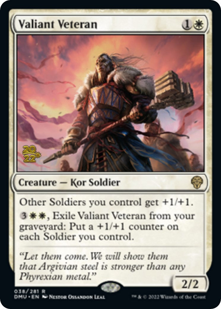 Valiant Veteran [Dominaria United Prerelease Promos] | Dragon's Lair Comics and Fantasy Houston TX