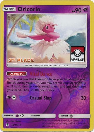 Oricorio (55/145) (League Promo 3rd Place) [Sun & Moon: Guardians Rising] | Dragon's Lair Comics and Fantasy Houston TX