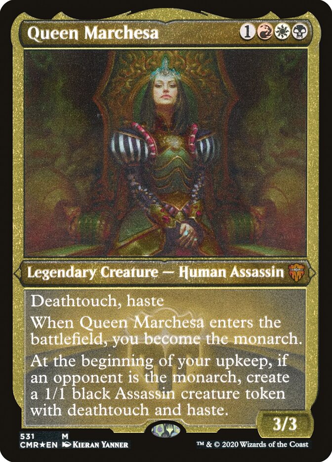 Queen Marchesa (Etched) [Commander Legends] | Dragon's Lair Comics and Fantasy Houston TX