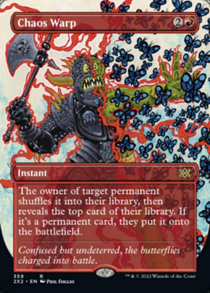 Chaos Warp (Borderless Alternate Art) [Double Masters 2022] | Dragon's Lair Comics and Fantasy Houston TX