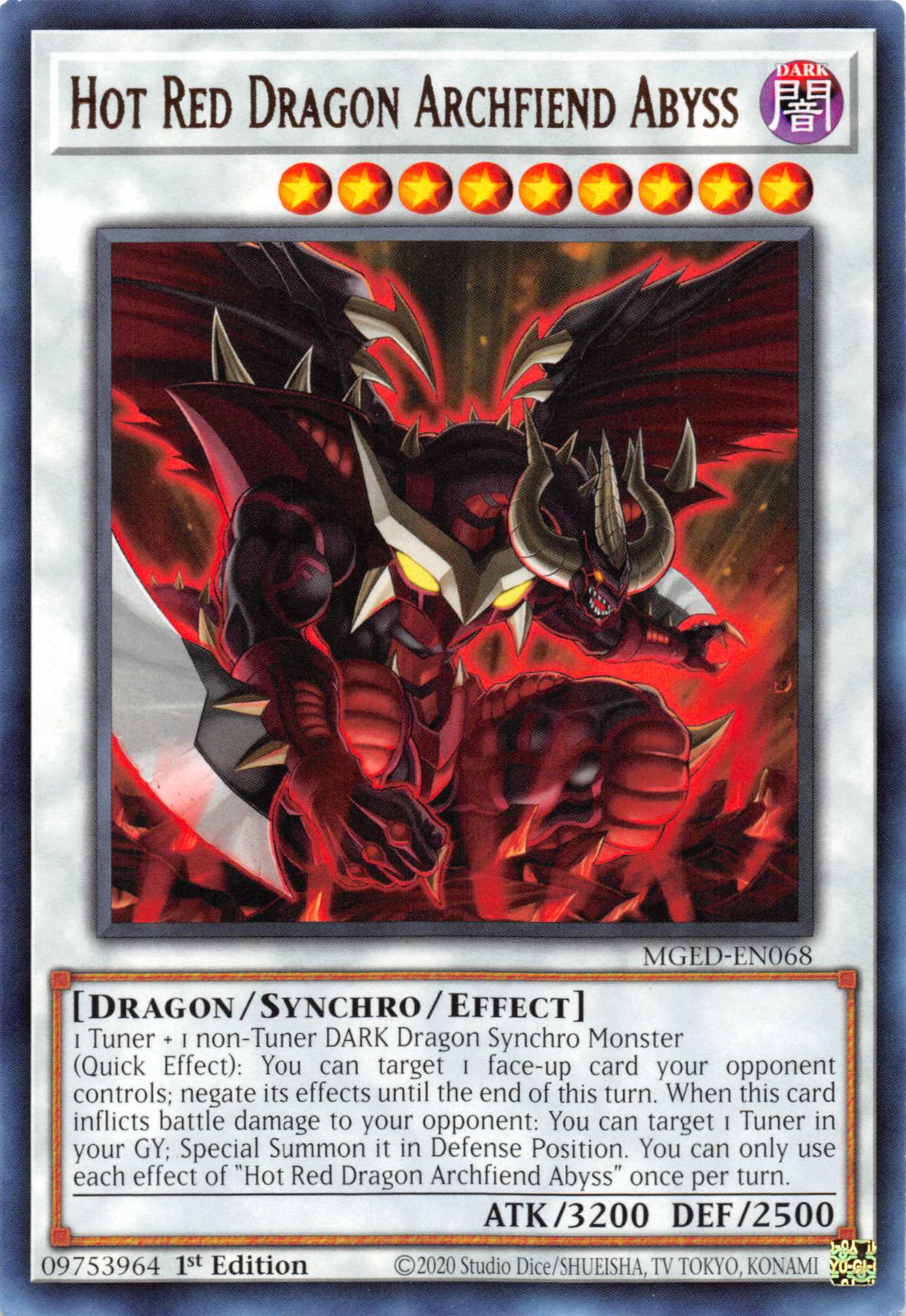 Hot Red Dragon Archfiend Abyss [MGED-EN068] Rare | Dragon's Lair Comics and Fantasy Houston TX