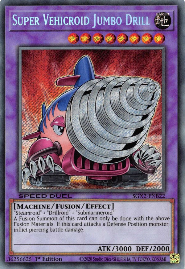 Super Vehicroid Jumbo Drill [SGX2-ENB22] Secret Rare | Dragon's Lair Comics and Fantasy Houston TX