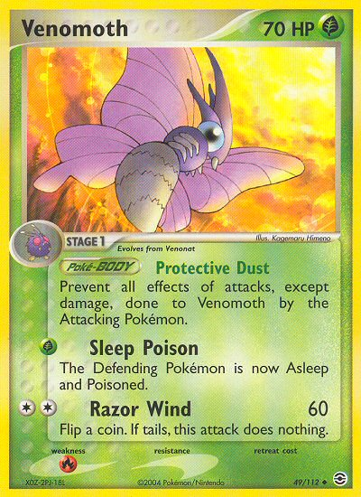 Venomoth (49/112) [EX: FireRed & LeafGreen] | Dragon's Lair Comics and Fantasy Houston TX