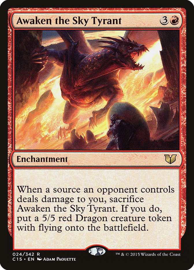 Awaken the Sky Tyrant [Commander 2015] | Dragon's Lair Comics and Fantasy Houston TX
