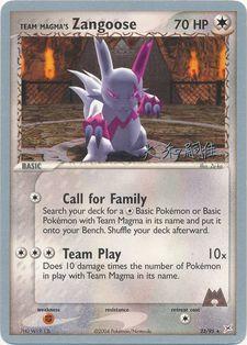 Team Magma's Zangoose (23/95) (Magma Spirit - Tsuguyoshi Yamato) [World Championships 2004] | Dragon's Lair Comics and Fantasy Houston TX
