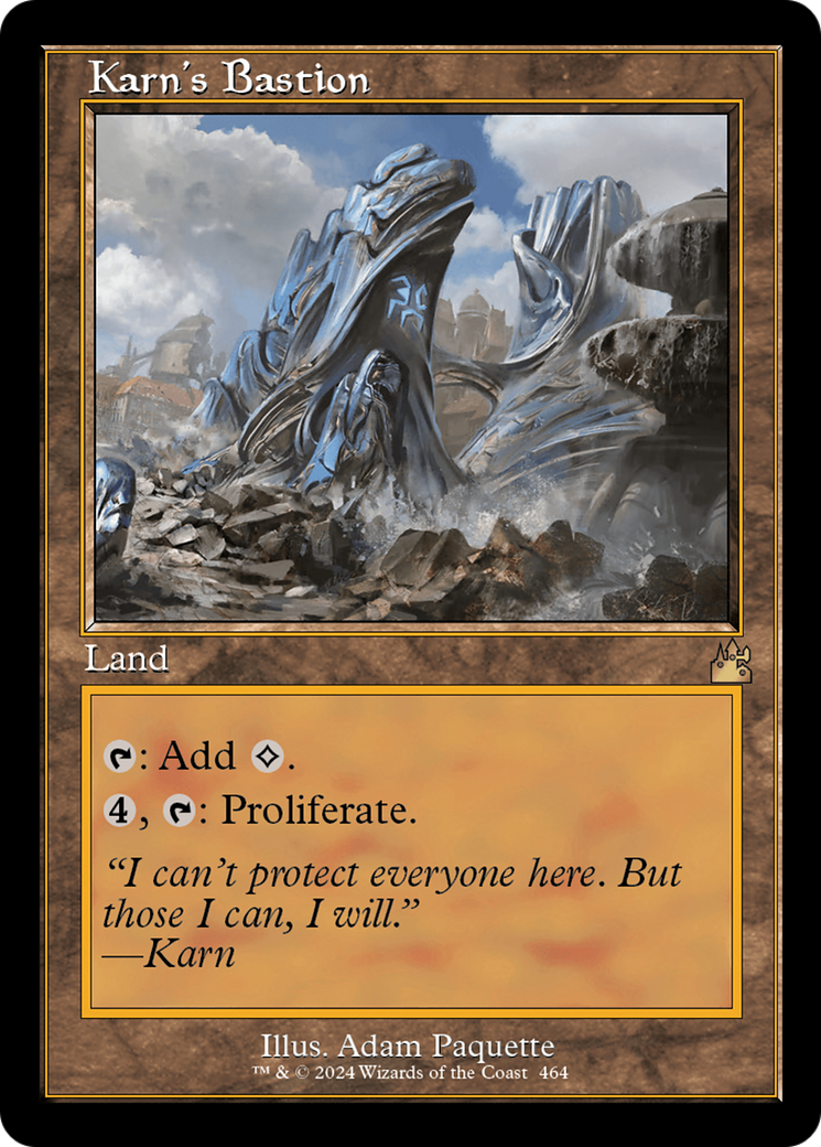 Karn's Bastion (Retro Frame) [Ravnica Remastered] | Dragon's Lair Comics and Fantasy Houston TX