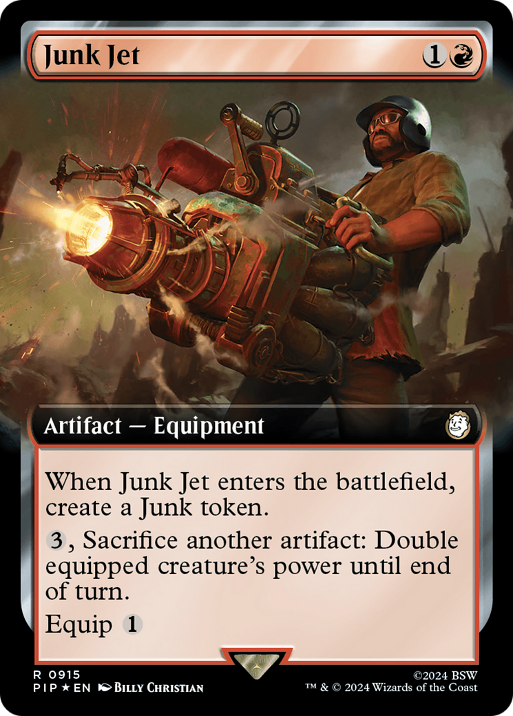 Junk Jet (Extended Art) (Surge Foil) [Fallout] | Dragon's Lair Comics and Fantasy Houston TX