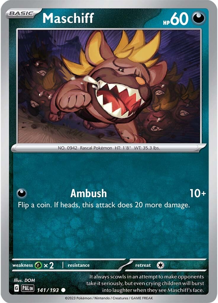 Maschiff (141/193) [Scarlet & Violet: Paldea Evolved] | Dragon's Lair Comics and Fantasy Houston TX