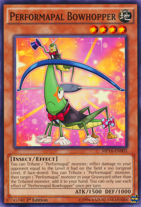Performapal Bowhopper [MP16-EN003] Common | Dragon's Lair Comics and Fantasy Houston TX