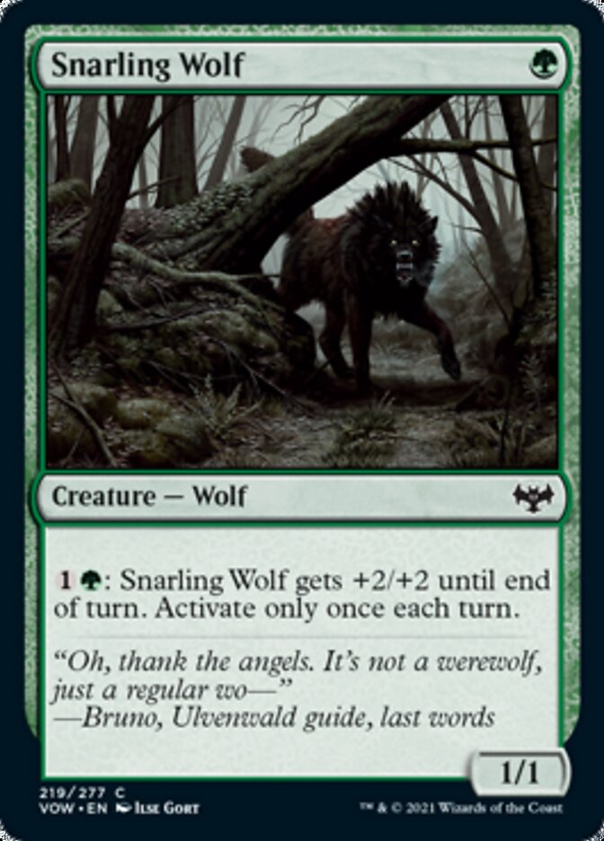 Snarling Wolf [Innistrad: Crimson Vow] | Dragon's Lair Comics and Fantasy Houston TX
