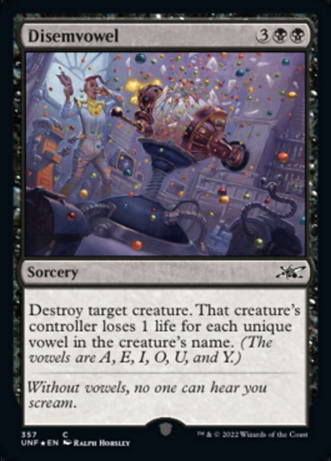 Disemvowel (Galaxy Foil) [Unfinity] | Dragon's Lair Comics and Fantasy Houston TX