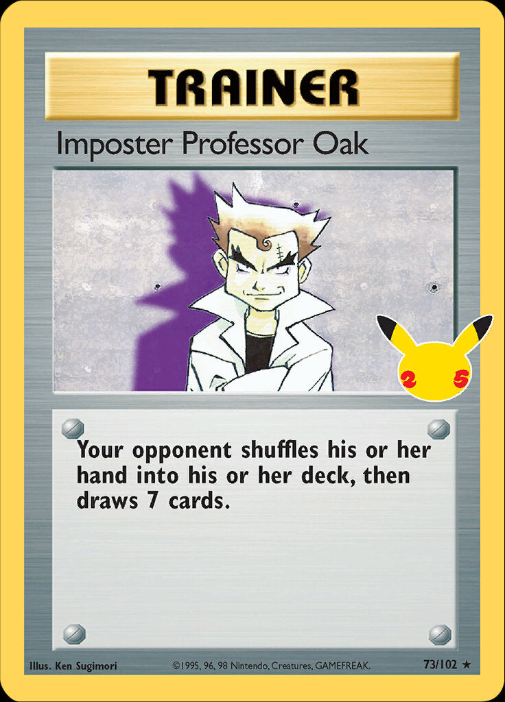 Imposter Professor Oak (73/102) [Celebrations: 25th Anniversary - Classic Collection] | Dragon's Lair Comics and Fantasy Houston TX