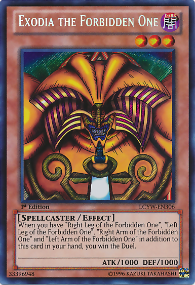 Exodia the Forbidden One [LCYW-EN306] Secret Rare | Dragon's Lair Comics and Fantasy Houston TX