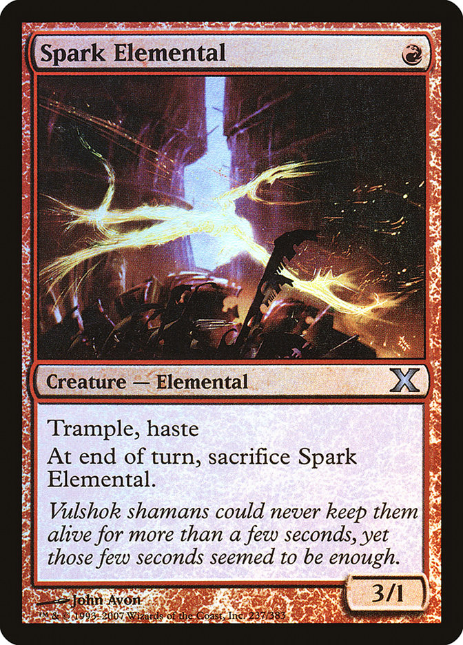 Spark Elemental (Premium Foil) [Tenth Edition] | Dragon's Lair Comics and Fantasy Houston TX