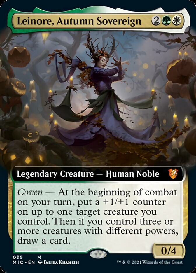 Leinore, Autumn Sovereign (Extended Art) [Innistrad: Midnight Hunt Commander] | Dragon's Lair Comics and Fantasy Houston TX