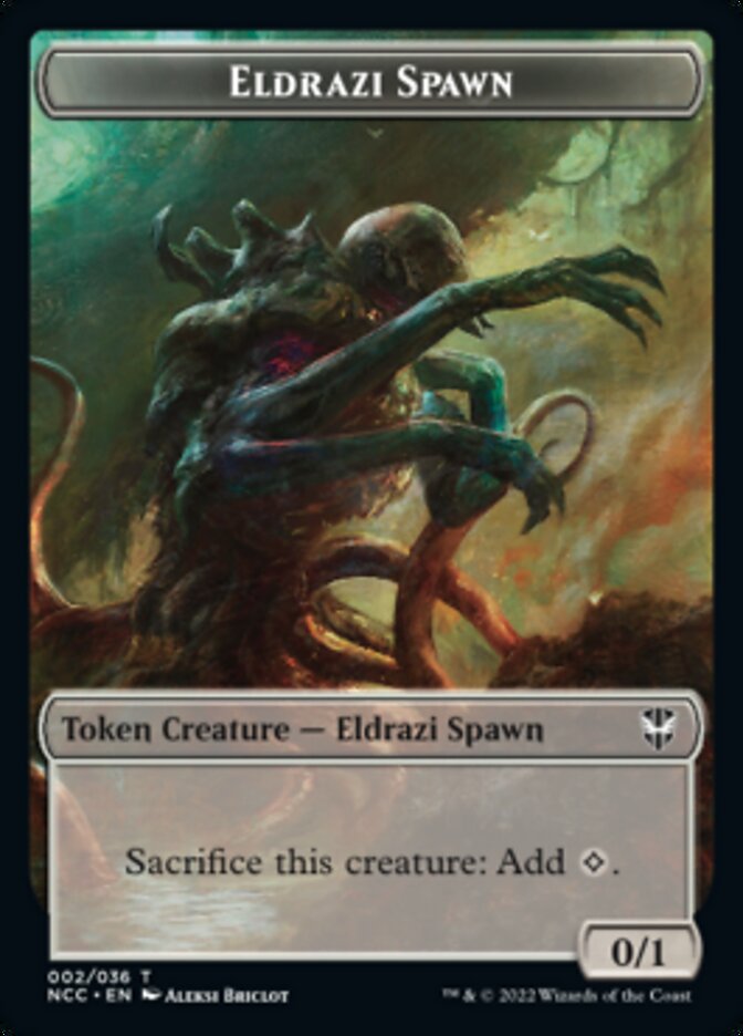 Eldrazi Spawn // Human Double-Sided Token [Streets of New Capenna Commander Tokens] | Dragon's Lair Comics and Fantasy Houston TX