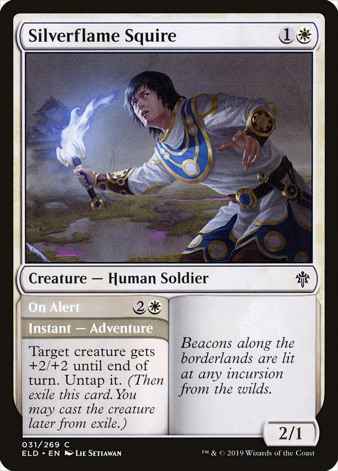 Silverflame Squire // On Alert [Throne of Eldraine] | Dragon's Lair Comics and Fantasy Houston TX