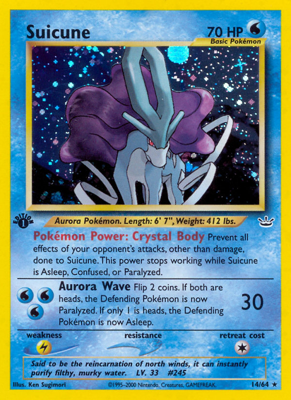 Suicune (14/64) [Neo Revelation 1st Edition] | Dragon's Lair Comics and Fantasy Houston TX