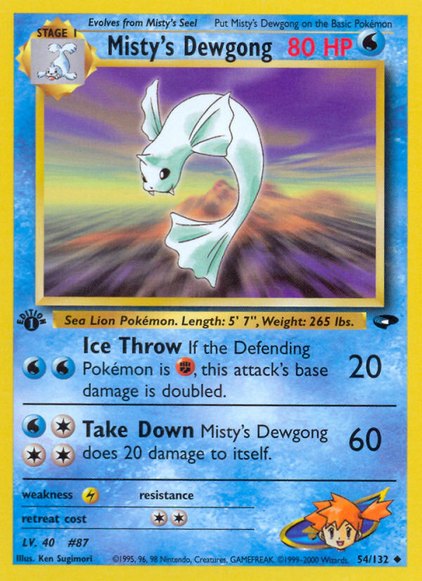Misty's Dewgong (54/132) [Gym Challenge 1st Edition] | Dragon's Lair Comics and Fantasy Houston TX