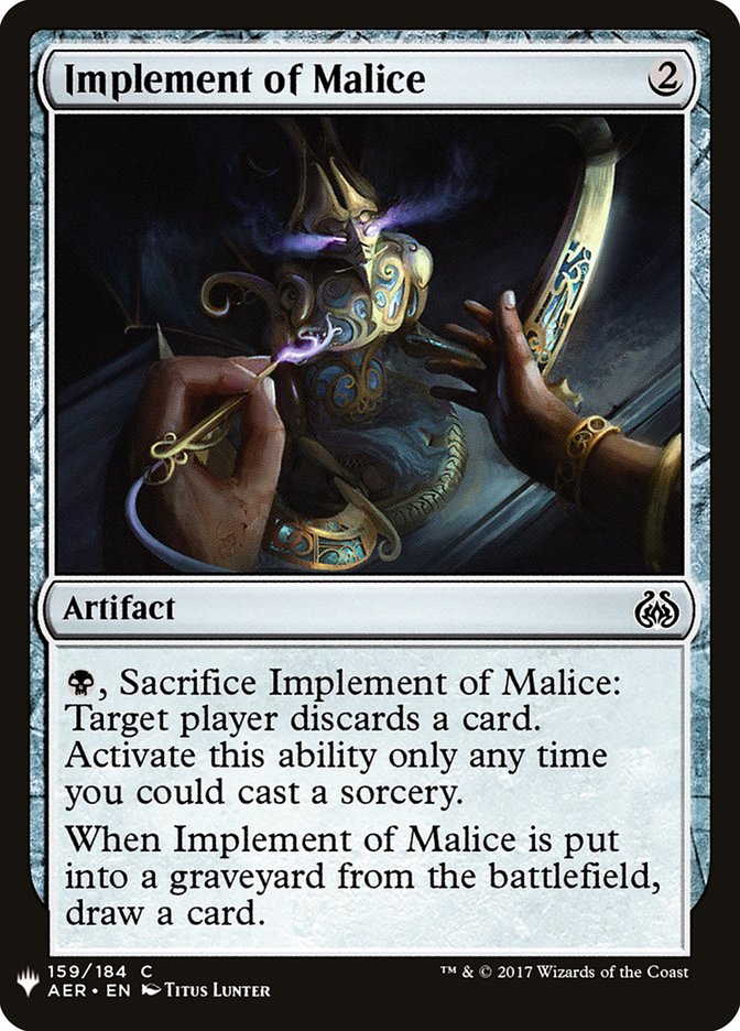 Implement of Malice [Mystery Booster] | Dragon's Lair Comics and Fantasy Houston TX
