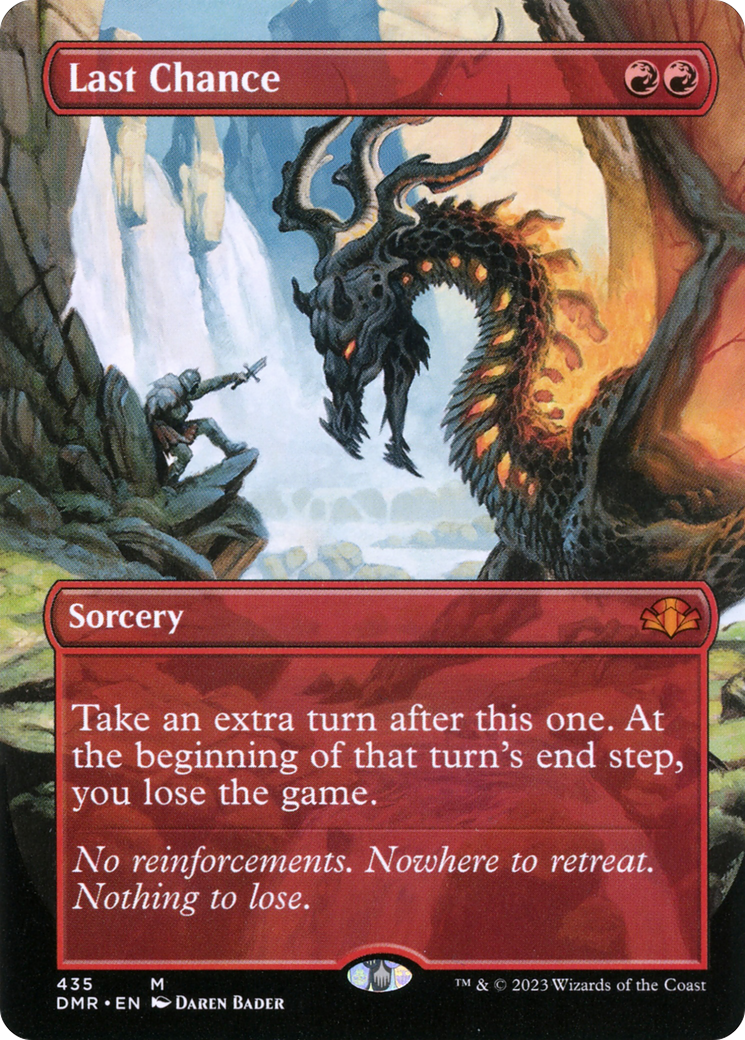 Last Chance (Borderless Alternate Art) [Dominaria Remastered] | Dragon's Lair Comics and Fantasy Houston TX