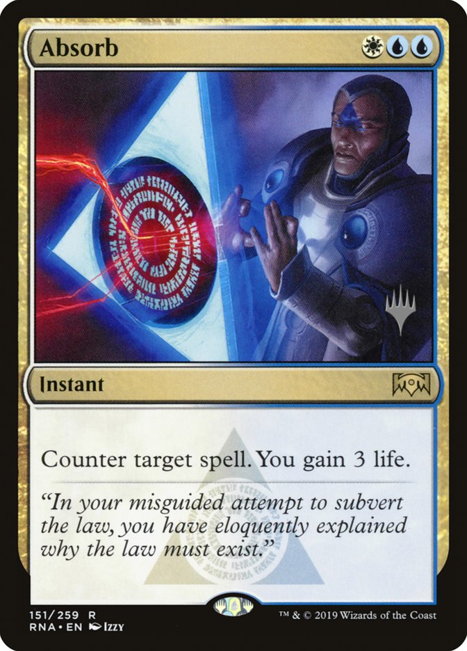 Absorb (Promo Pack) [Ravnica Allegiance Promos] | Dragon's Lair Comics and Fantasy Houston TX