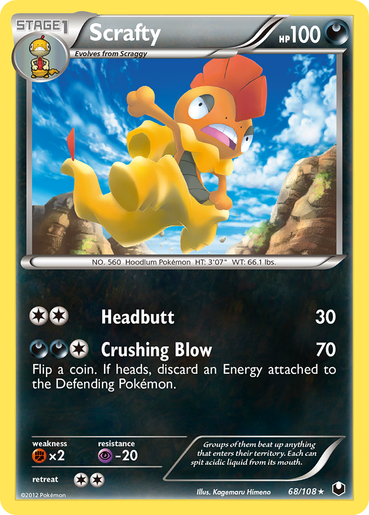 Scrafty (68/108) [Black & White: Dark Explorers] | Dragon's Lair Comics and Fantasy Houston TX