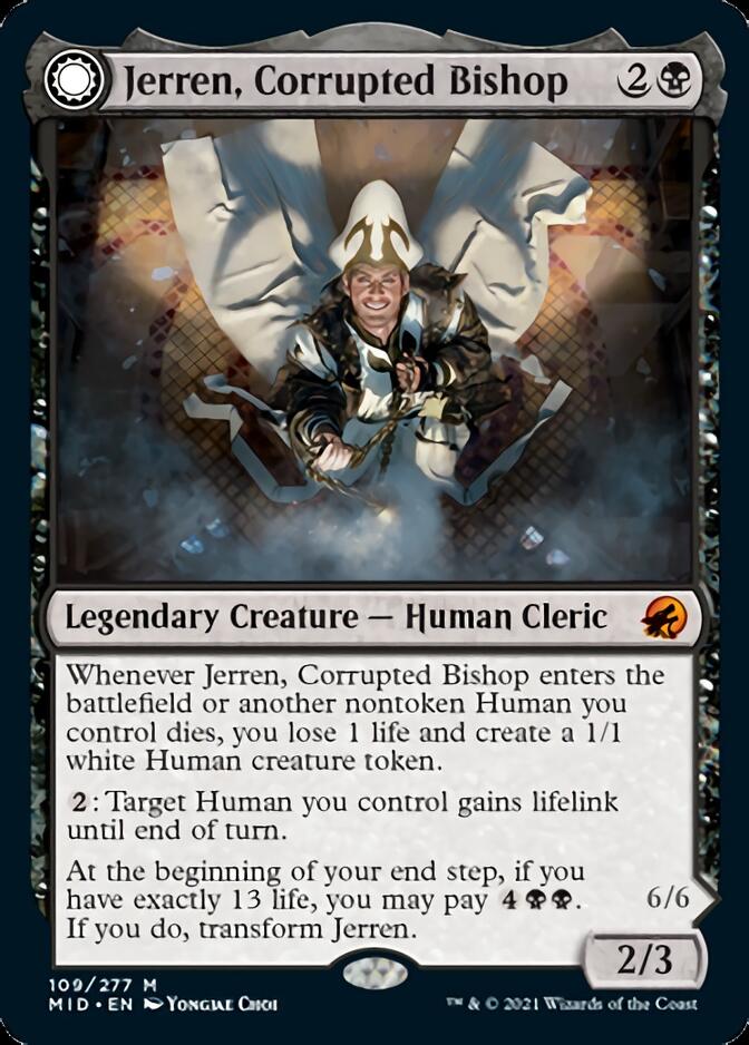 Jerren, Corrupted Bishop // Ormendahl, the Corrupted [Innistrad: Midnight Hunt] | Odin's Place