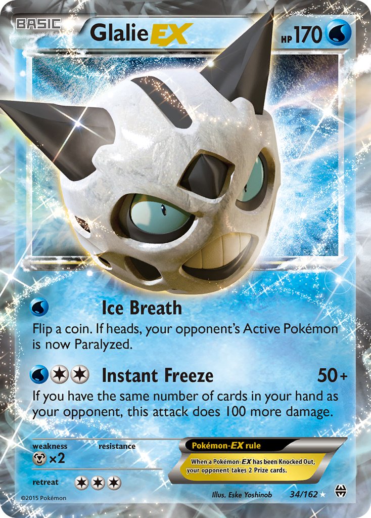 Glalie EX (34/162) [XY: BREAKthrough] | Dragon's Lair Comics and Fantasy Houston TX