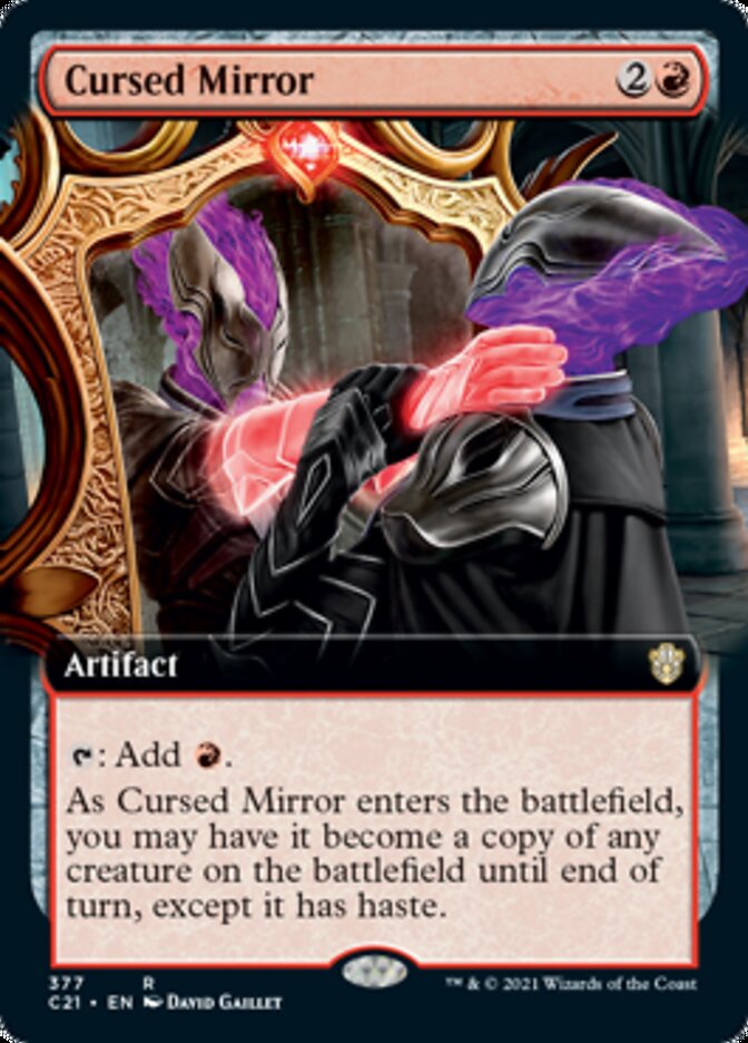 Cursed Mirror (Extended Art) [Commander 2021] | Dragon's Lair Comics and Fantasy Houston TX