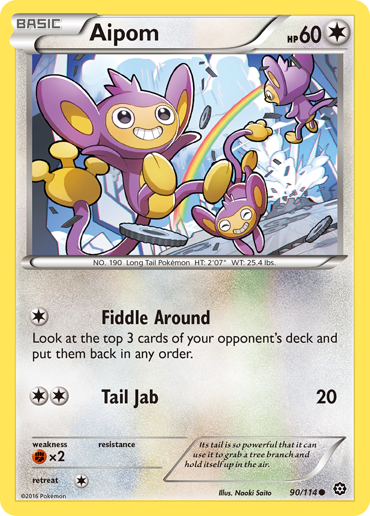 Aipom (90/114) [XY: Steam Siege] | Dragon's Lair Comics and Fantasy Houston TX