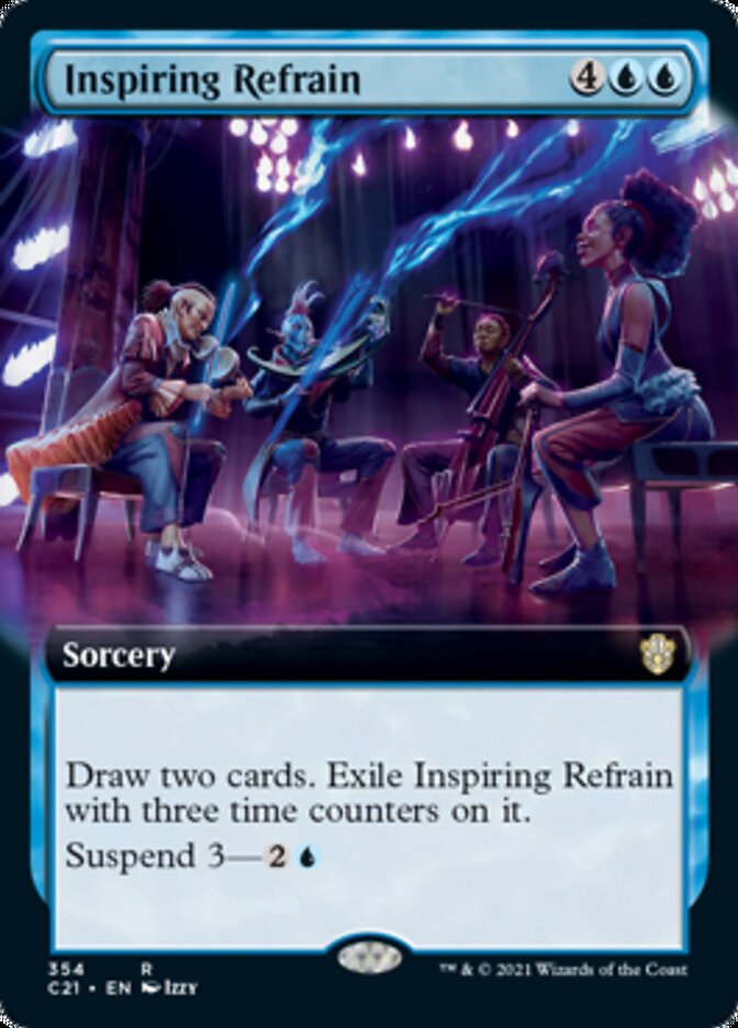 Inspiring Refrain (Extended Art) [Commander 2021] | Dragon's Lair Comics and Fantasy Houston TX