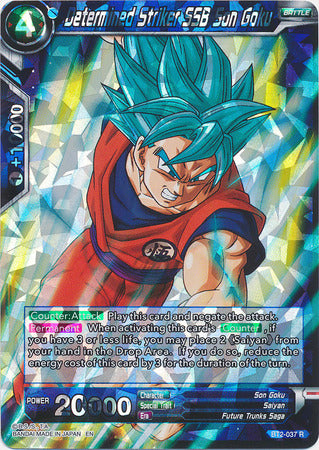 Determined Striker SSB Son Goku (Shatterfoil) (BT2-037) [Dragon Brawl] | Dragon's Lair Comics and Fantasy Houston TX