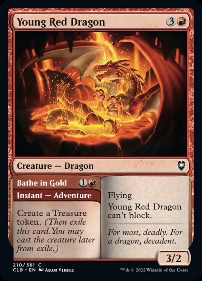 Young Red Dragon // Bathe in Gold [Commander Legends: Battle for Baldur's Gate] | Dragon's Lair Comics and Fantasy Houston TX