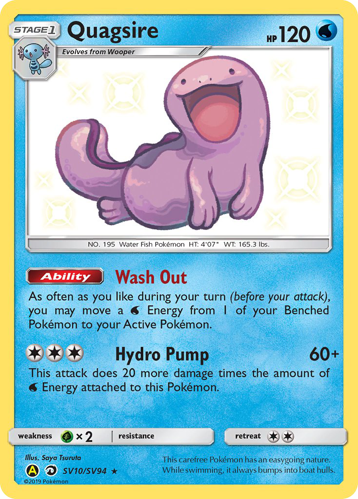 Quagsire (SV10/SV94) [Sun & Moon: Hidden Fates - Shiny Vault] | Dragon's Lair Comics and Fantasy Houston TX