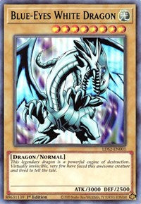 Blue-Eyes White Dragon (Green) [LDS2-EN001] Ultra Rare | Dragon's Lair Comics and Fantasy Houston TX