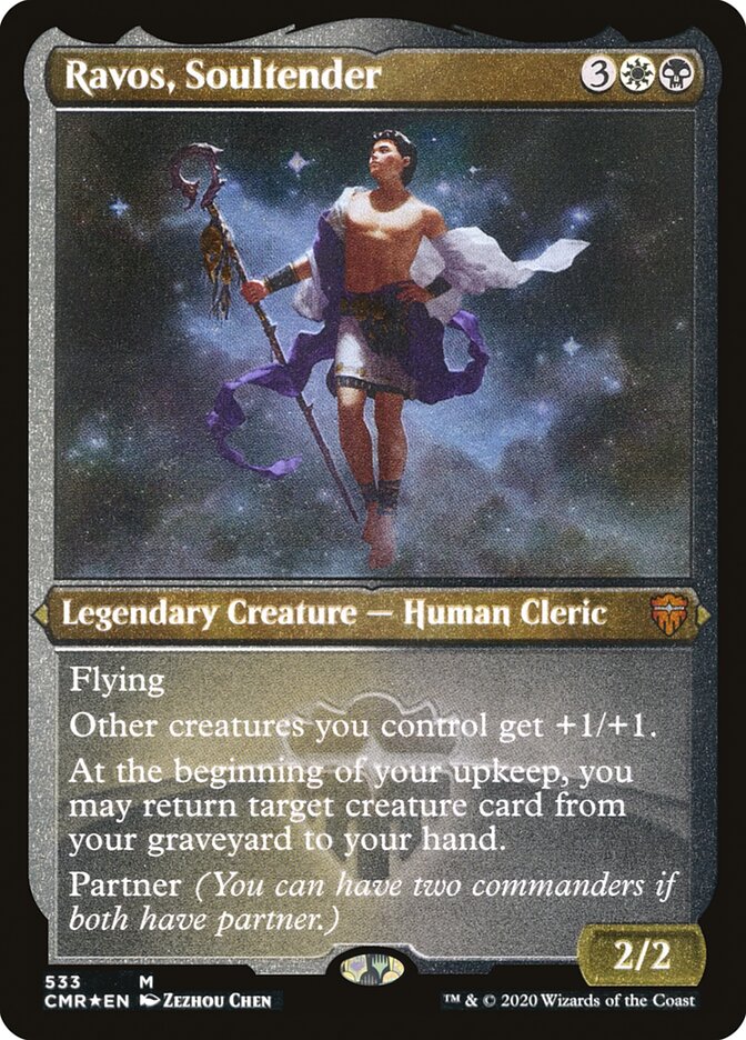 Ravos, Soultender (Etched) [Commander Legends] | Dragon's Lair Comics and Fantasy Houston TX