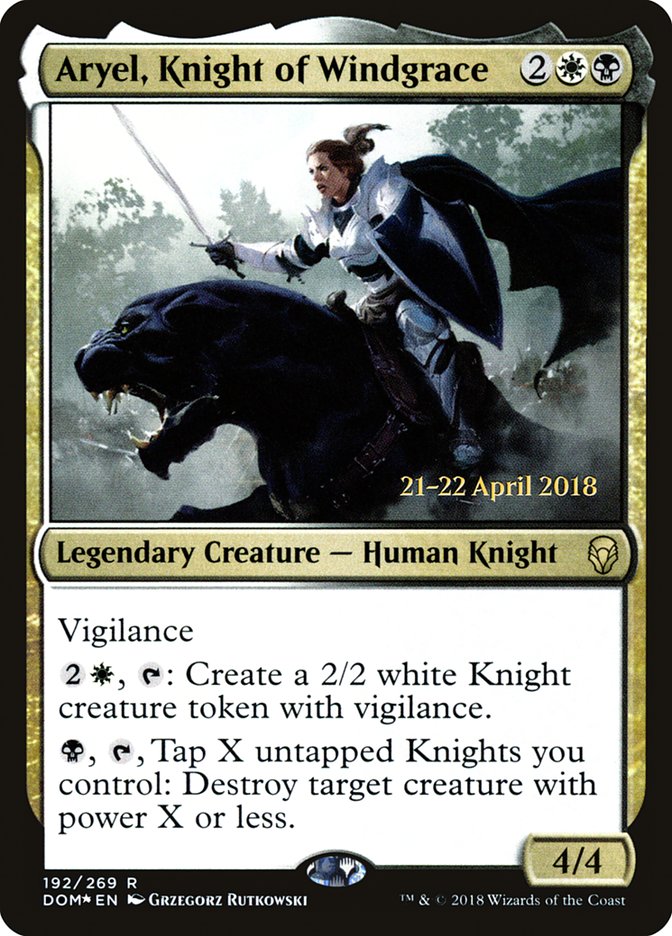 Aryel, Knight of Windgrace [Dominaria Prerelease Promos] | Dragon's Lair Comics and Fantasy Houston TX