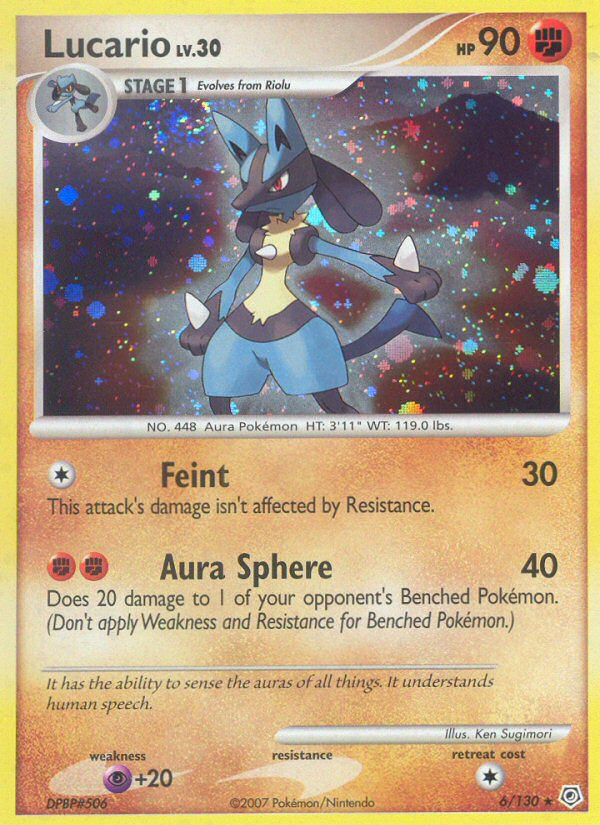 Lucario (6/130) [Diamond & Pearl: Base Set] | Dragon's Lair Comics and Fantasy Houston TX