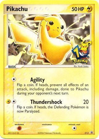 Pikachu (012) (10th Anniversary Promo) [Miscellaneous Cards] | Dragon's Lair Comics and Fantasy Houston TX