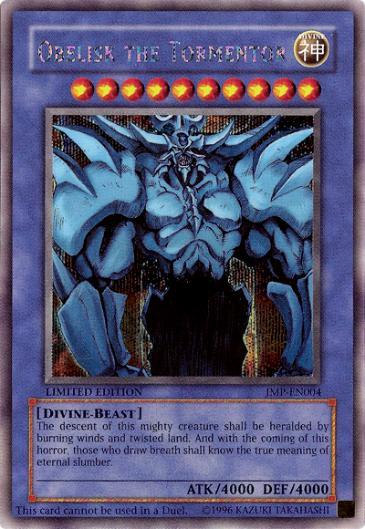 Obelisk the Tormentor [JMP-EN004] Secret Rare | Dragon's Lair Comics and Fantasy Houston TX