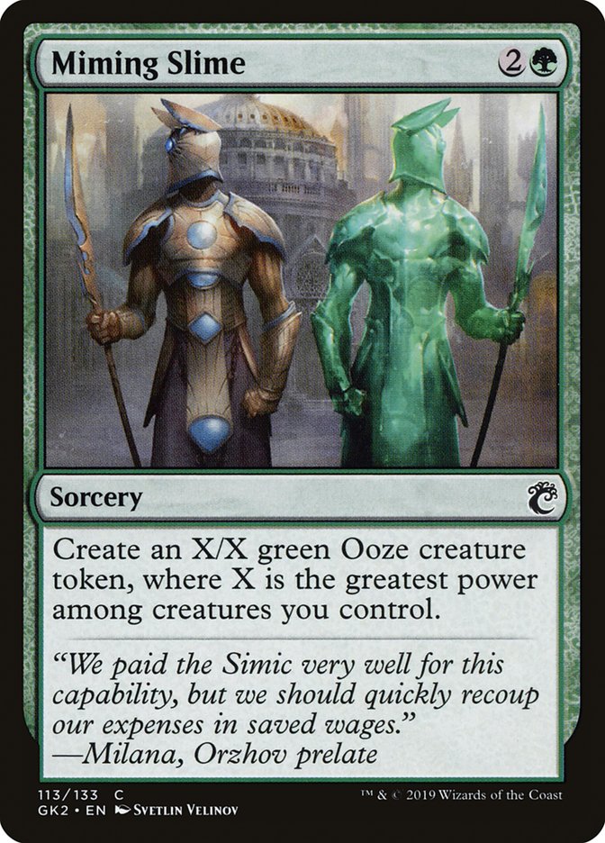 Miming Slime [Ravnica Allegiance Guild Kit] | Dragon's Lair Comics and Fantasy Houston TX