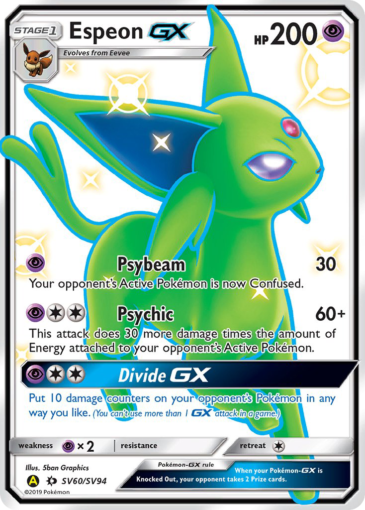 Espeon GX (SV60/SV94) [Sun & Moon: Hidden Fates - Shiny Vault] | Dragon's Lair Comics and Fantasy Houston TX