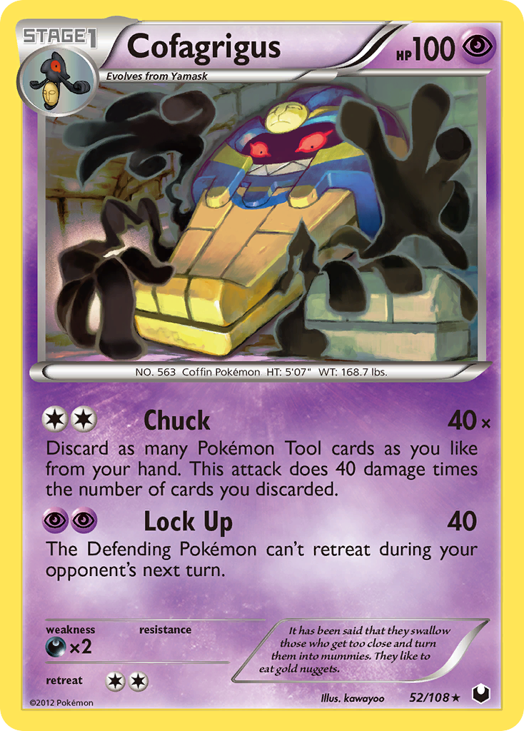 Cofagrigus (52/108) [Black & White: Dark Explorers] | Dragon's Lair Comics and Fantasy Houston TX